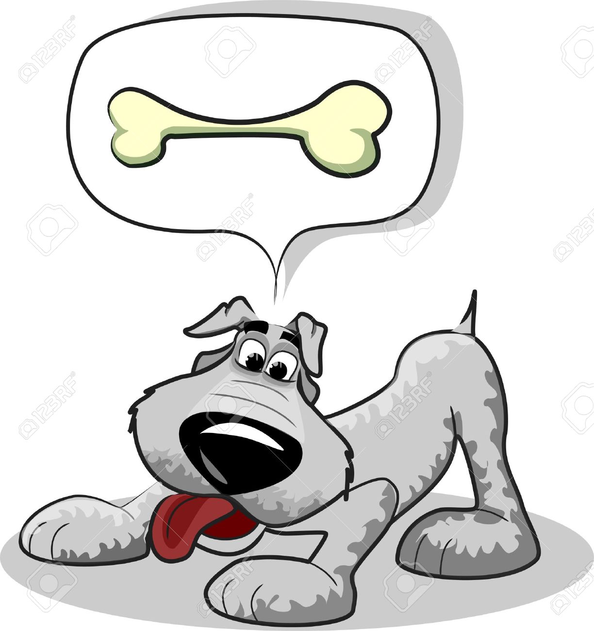 1224x1300 Cute Cartoon Dog And A Speaking Bubble Royalty Free Cliparts