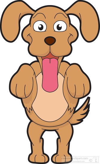 335x550 Dog Clipart Clipart Cartoon Hungry Dog With Paws Tongue Out