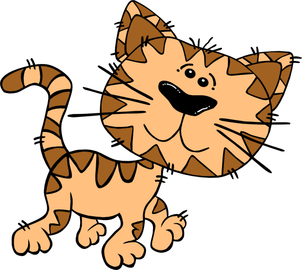 600x536 Cartoon Cat Walking Clip Art