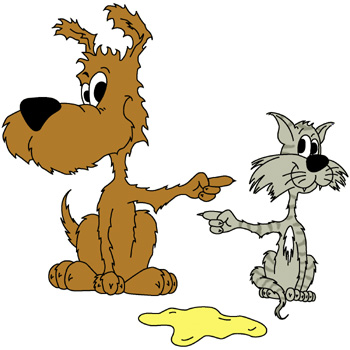 350x350 Cartoon Cat And Dog