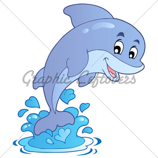 325x325 Cartoon Standing Dolphin Gl Stock Images