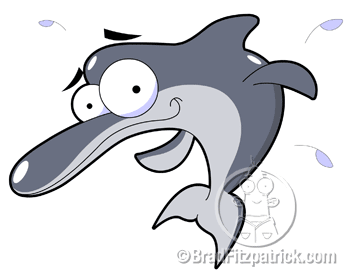350x275 Dolphin Cartoon Character Design
