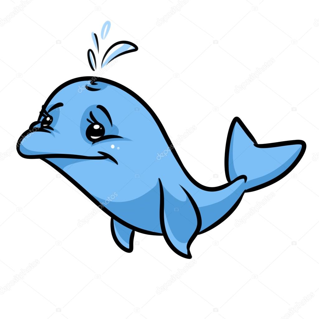 1024x1024 Blue Dolphin Cartoon Stock Photo Efengai