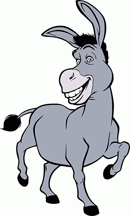 430x717 Shrek Donkey Cartoon Bumper Sticker Decal 3x 5 Home