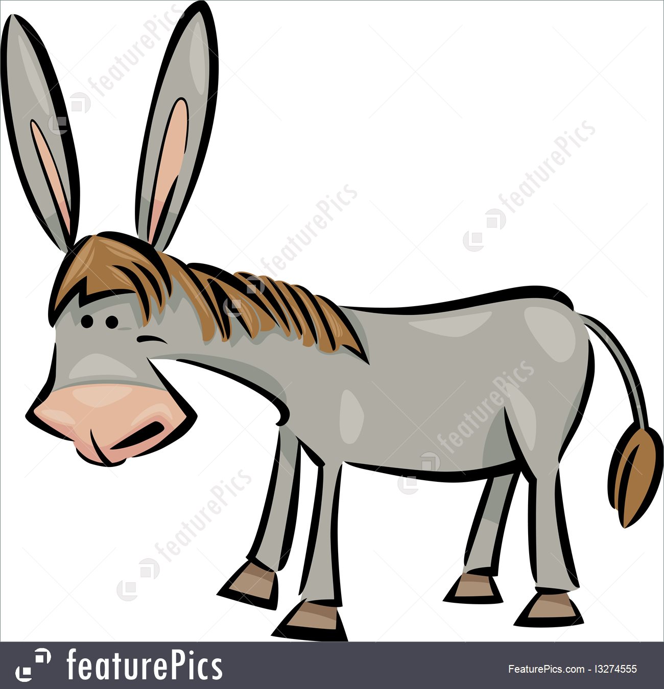 1300x1350 Animals Cartoon Donkey
