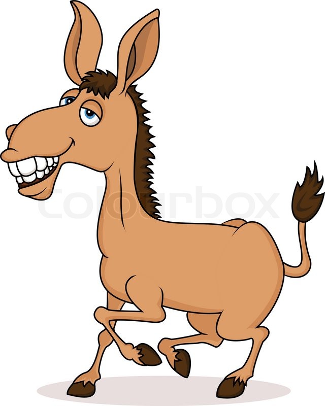 640x800 Smiling Donkey Cartoon Stock Vector Colourbox