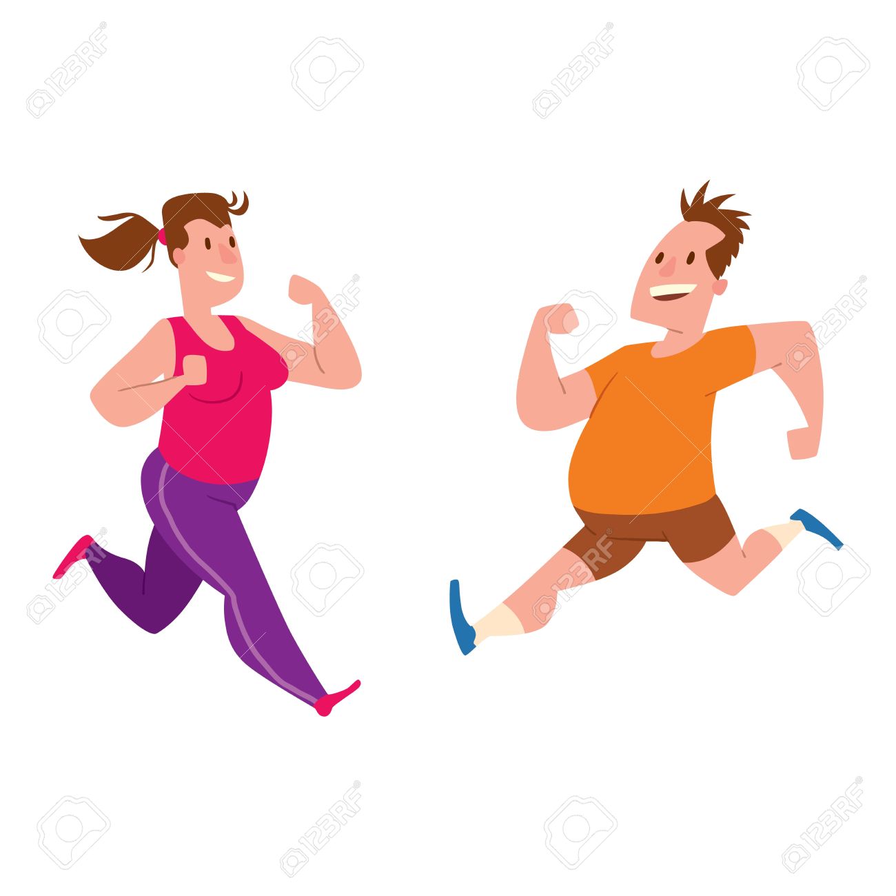 1300x1300 Vector Sport And Fat People Fitness Gym Color Flat Icon Workout