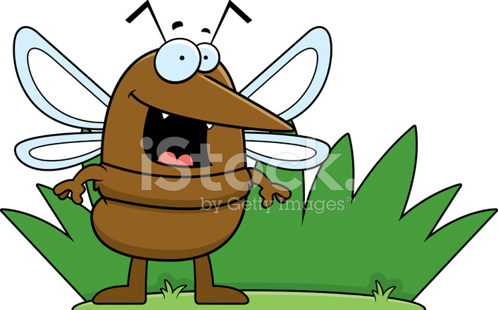 707x440 Cartoon Mosquito Grass Stock Vector