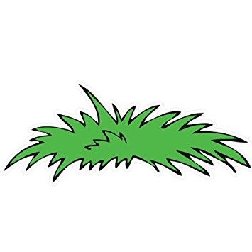 355x355 Hwj01246 Cartoon Grass 12 Inch Vinyl Wall Graphic