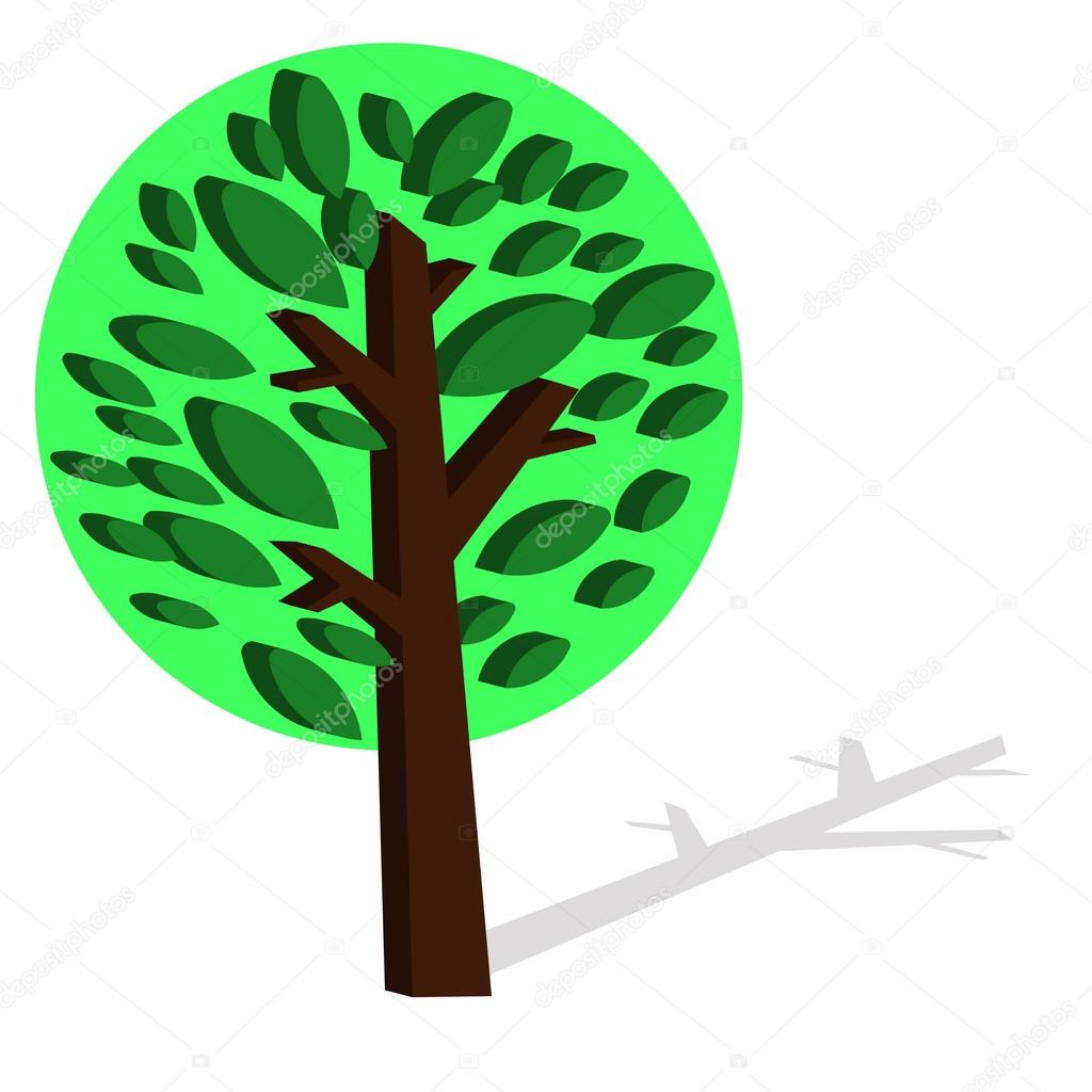 1024x1024 Vector Illustration. Set Of Cartoon Green Plants. Tree, Bush
