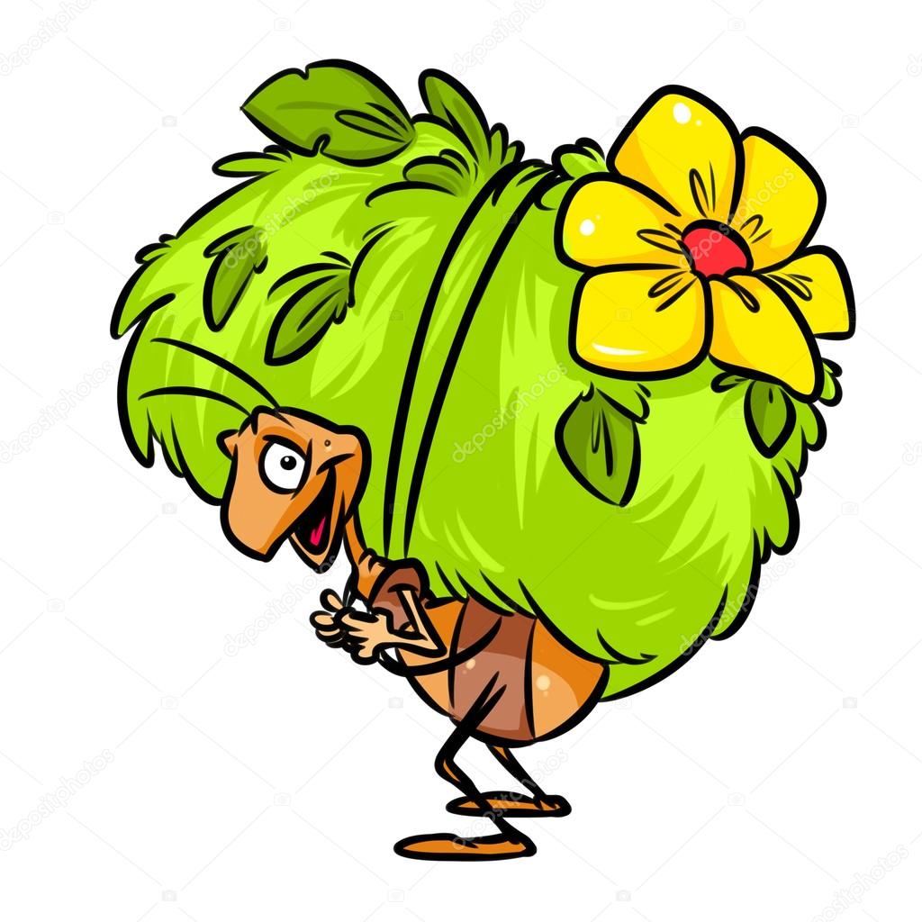 1024x1024 Ant Luggage Grass Hay Cartoon Stock Photo Efengai