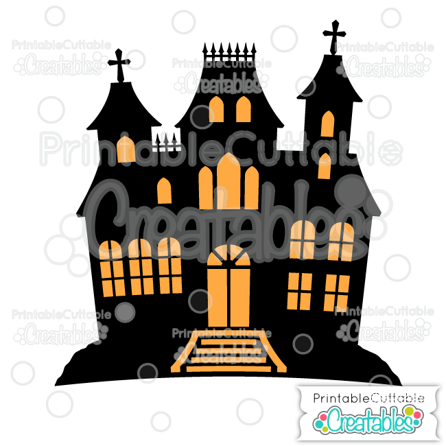 650x650 Haunted House Free Svg File Amp Clipart For Silhouette, Cricut Machines