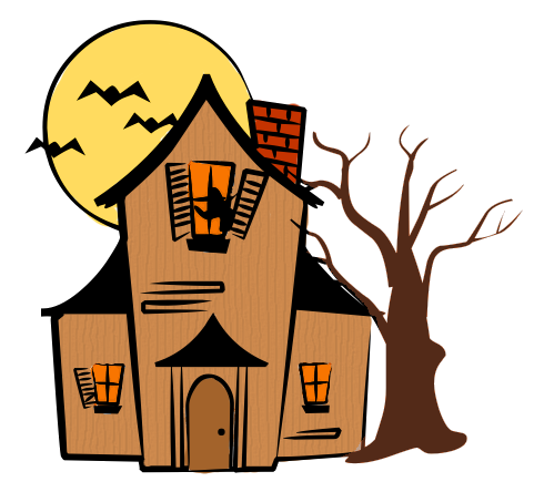 490x444 Spooky Clipart Haunted Hayride