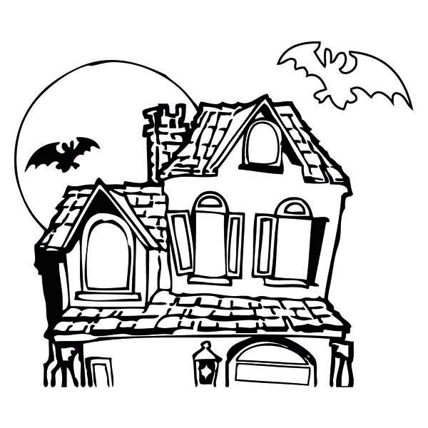 600x600 Drawn Haunted House Cartoon