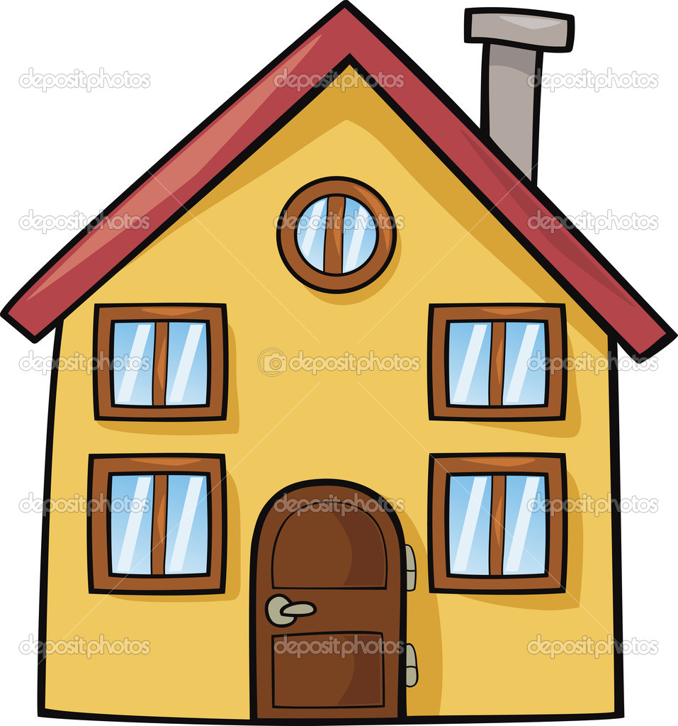 957x1024 Cartoon Of House