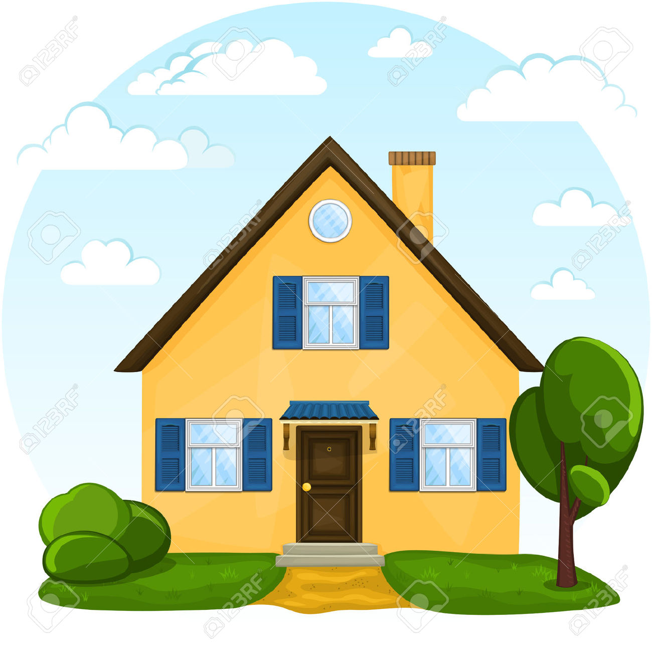 1300x1300 Outside Clipart Cute House