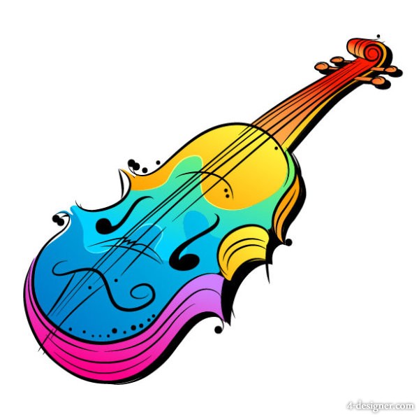 600x596 Cartoon Musical Instruments