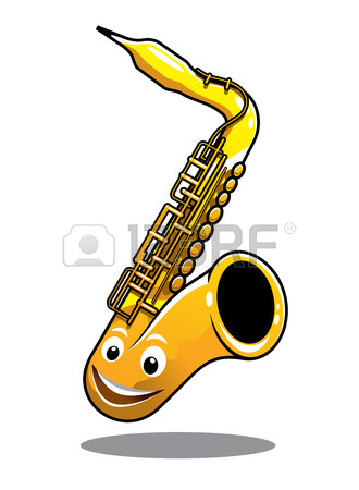 330x450 Cute Cartoon Brass Trumpet Musical Instrument With A Happy Smiling