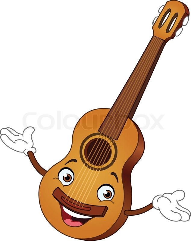 634x800 Guitar Cartoon Stock Vector Colourbox