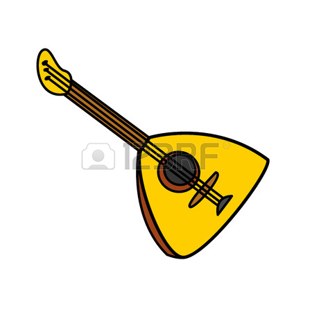 450x450 Balalaika Vector Cartoon Illustration. Folk Musical Instrument