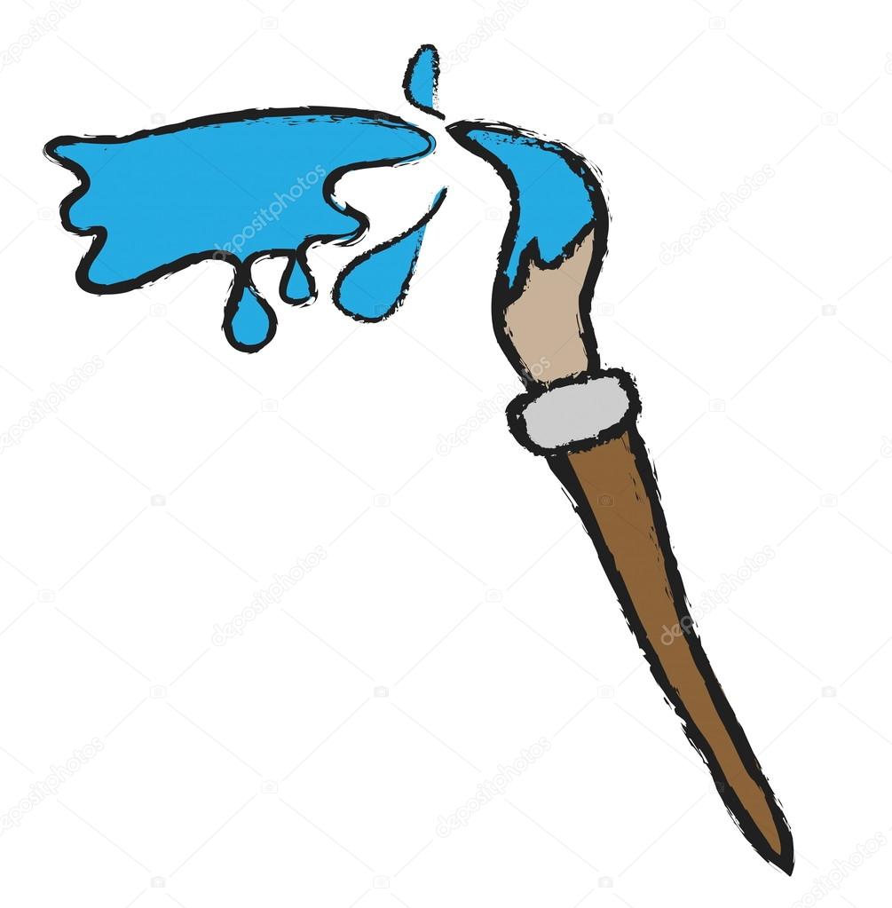 1005x1023 Cartoon Retro Stroke Paint Brush Stock Photo Dusan964