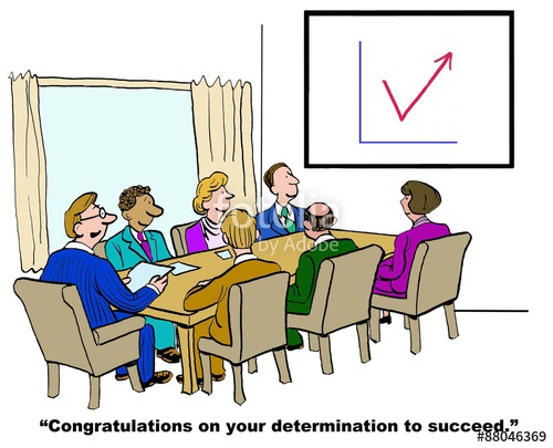 500x405 Business Cartoon Showing People In Meetingnd Chart Showing