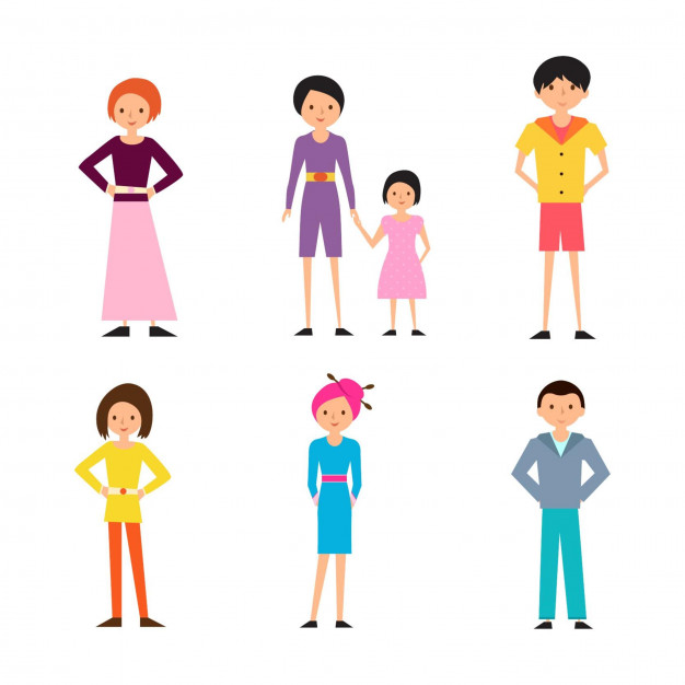 626x626 Cartoon People Vectors Set Vector Premium Download
