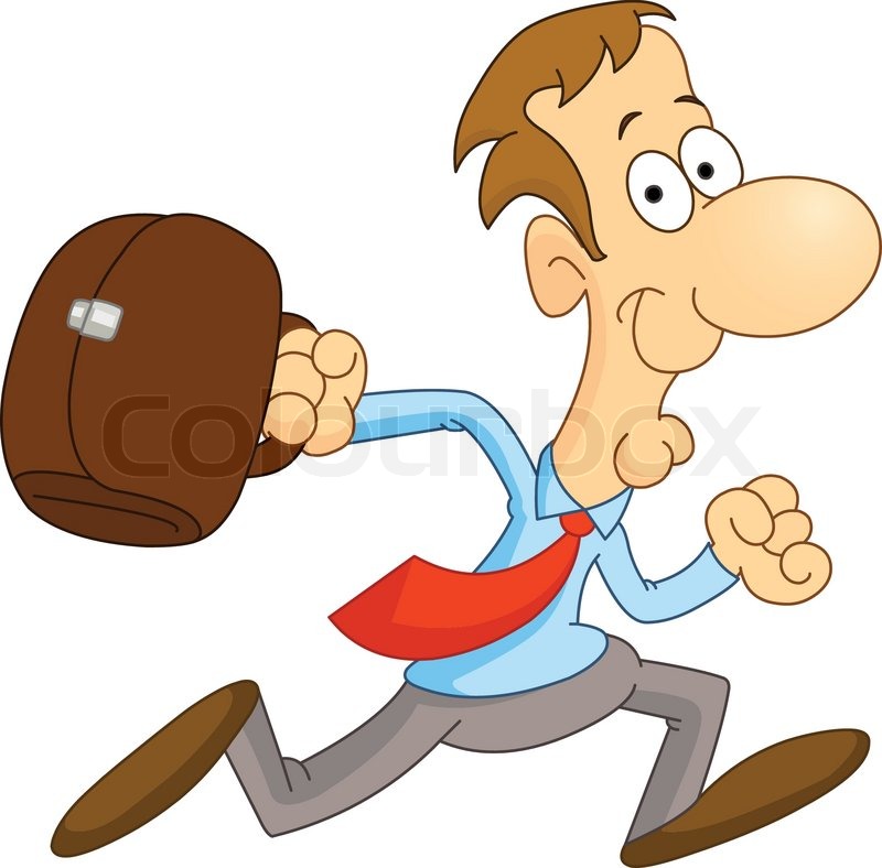 800x788 Cartoon Businessman Running Stock Vector Colourbox