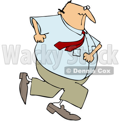 400x400 Free (Rf) Clipart Illustration Of A Chubby Caucasian Businessman