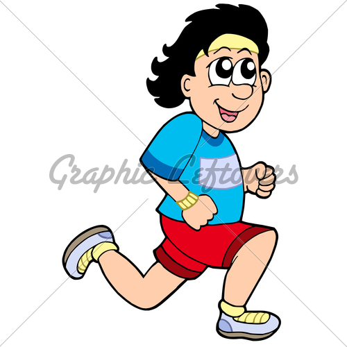 500x500 People Running Cartoon