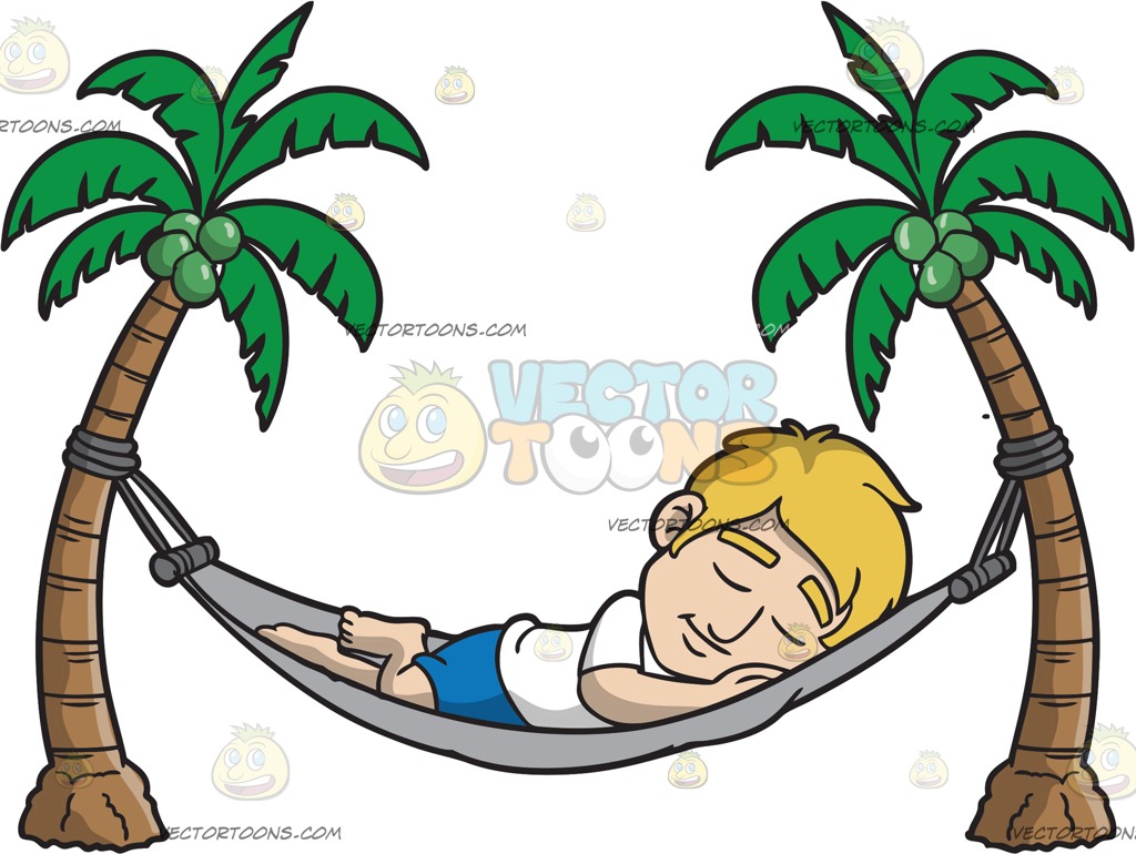 1024x770 A Sleeping Man In A Hammock Cartoon Clipart