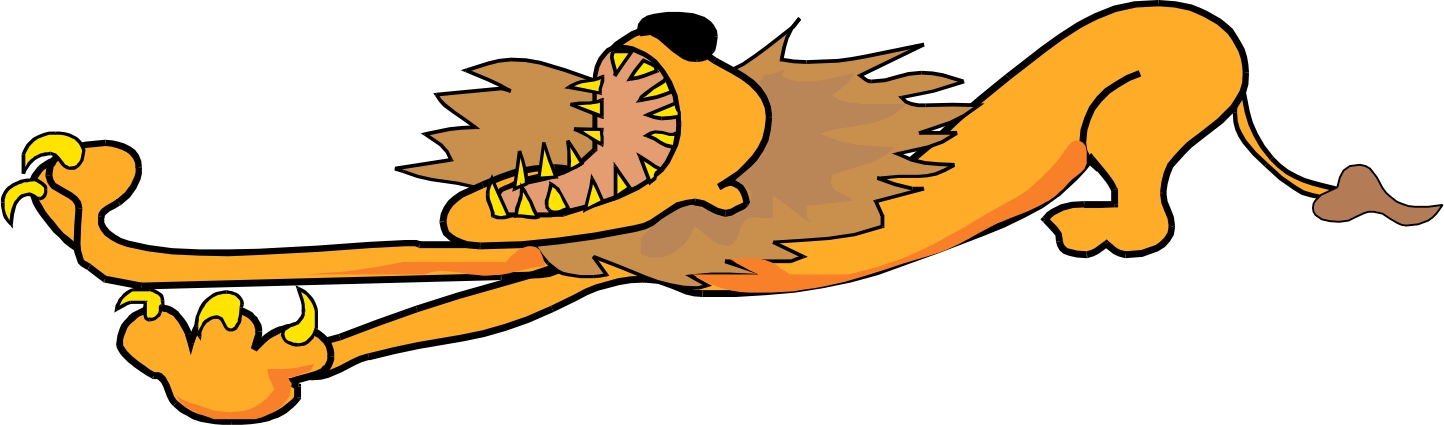 1444x425 Sleeping Lion Clipart