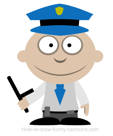 375x451 Drawing A Policeman Cartoon