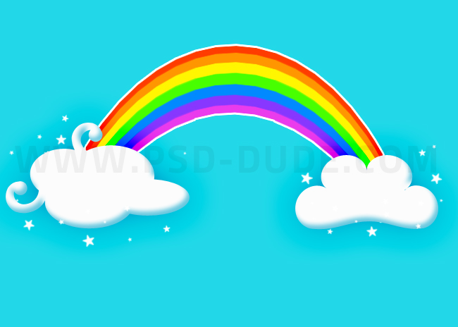 650x464 Creating A Cartoon Rainbow