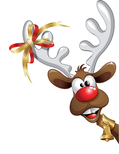 495x643 Funny Christmas Reindeer Cartoon Greeting Card Christmas