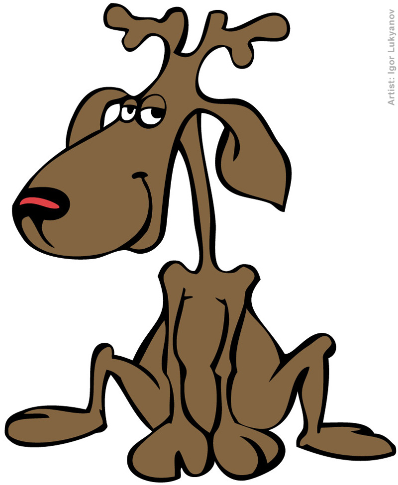 800x975 Cartoon Reindeer Character