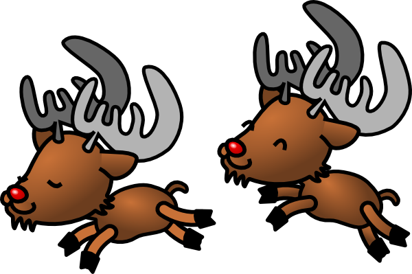 600x399 Cartoon Reindeer Clip Art