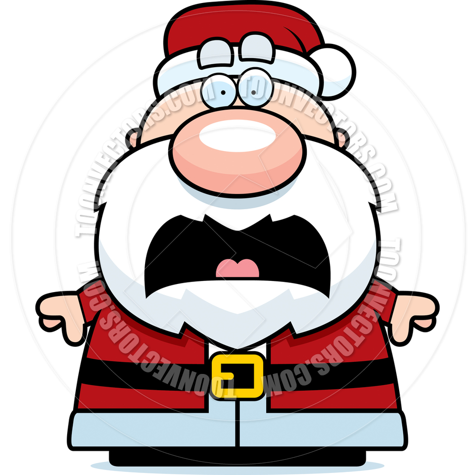 940x940 Cartoon Santa Claus Scared By Cory Thoman Toon Vectors Eps