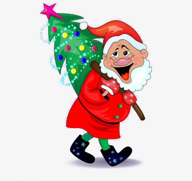 650x613 Santa Claus Christmas Tree Back, Santa Claus, Christmas Tree