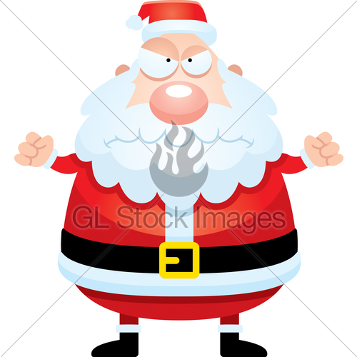 500x500 Angry Cartoon Santa Claus Gl Stock Images