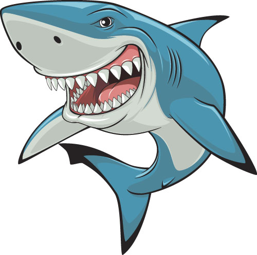 500x497 Cartoon Funny Shark Vector Material 04 Epin Free Graphic