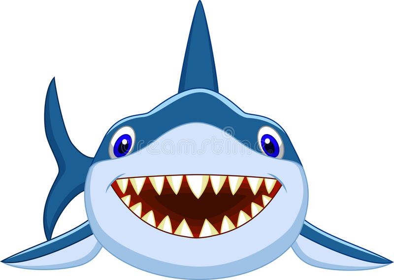 800x568 Cute Shark Cartoon Royalty Free Stock Photos