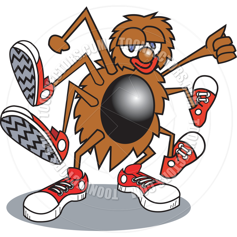 940x940 Cartoon Spider Shoes Vector Illustration By Clip Art Guy Toon