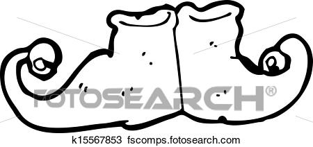 450x212 Clipart Of Cartoon Curly Elf Shoes K15567853