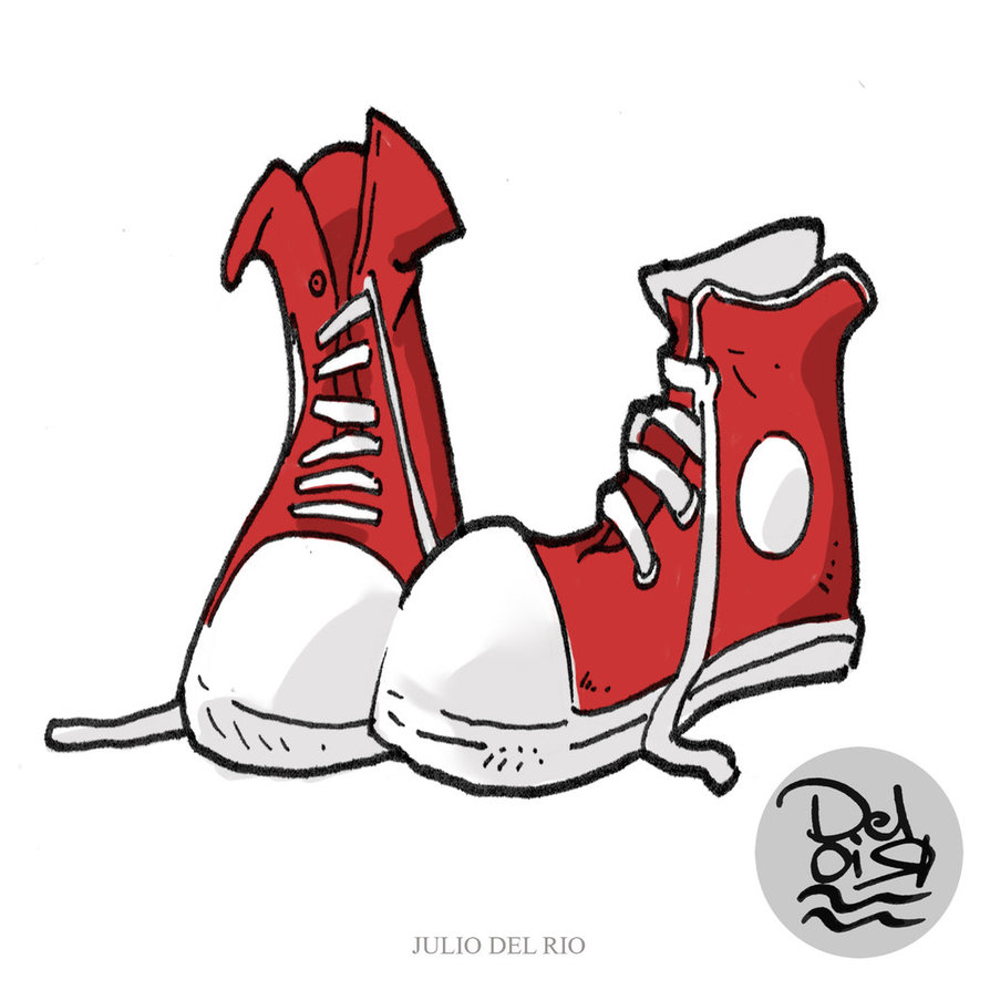 894x894 Shoes Cartoon By Juliodelrio