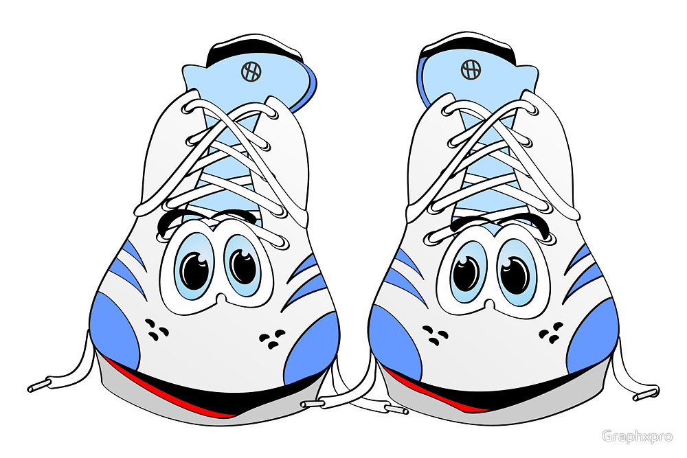 1000x667 Tennis Shoe Cartoon By Graphxpro Redbubble