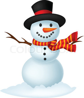 274x320 Vector Illustration Of Christmas Snowman Cartoon Wearing A Hat