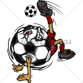 325x325 Smiling Football Kid Holding Soccer Ball Vector Cartoon I Gl