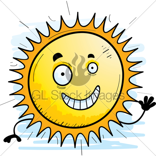500x500 Cartoon Sun Waving Gl Stock Images