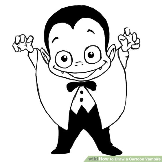 560x560 How To Draw A Cartoon Vampire 14 Steps (With Pictures)